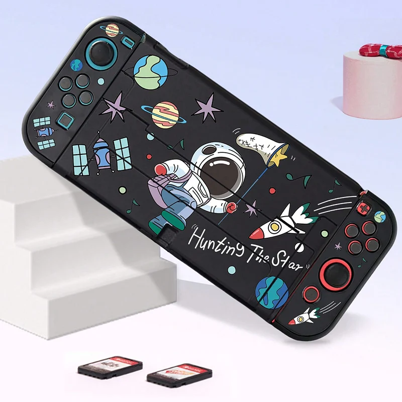 Cartoon-Astronaut-Case-for-Nintendo-Switch-Oled-Game-Controller-Cover ...