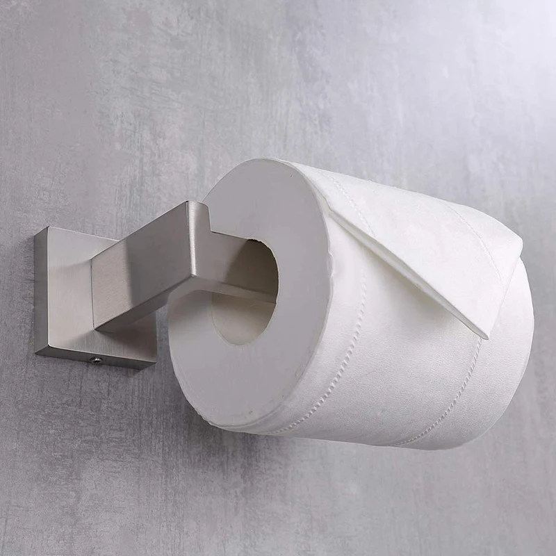 

304 Stainless Steel Bathroom Accessories 1 Piece Matte Black Toilet Paper Holder Wall Mounted Tissue Roll Hanger bathroom