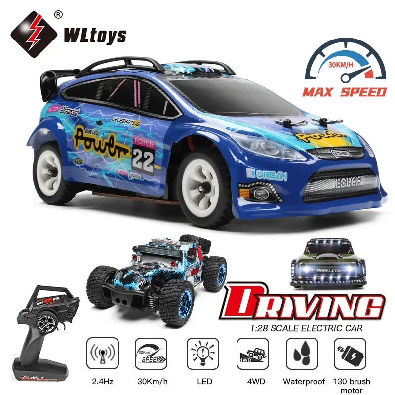 WLtoys 1:28 284010 284161 2.4G 레이싱 미니 RC카, 30 km/h 4WD 전기 고속 리모컨 드리프트 장난감, 어린이 선물