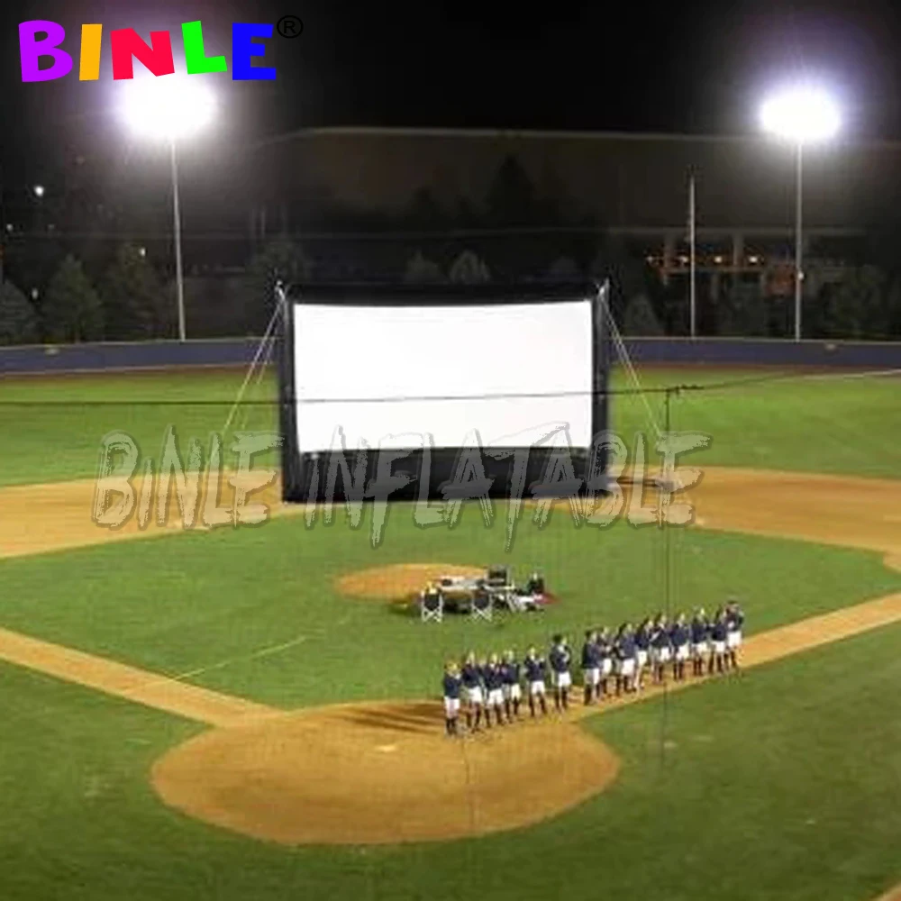 Party Time 30x17ft Large Profesional Inflatable Movie Screen Drive In Cinema Projector Screen For Outdoor Beach 2
