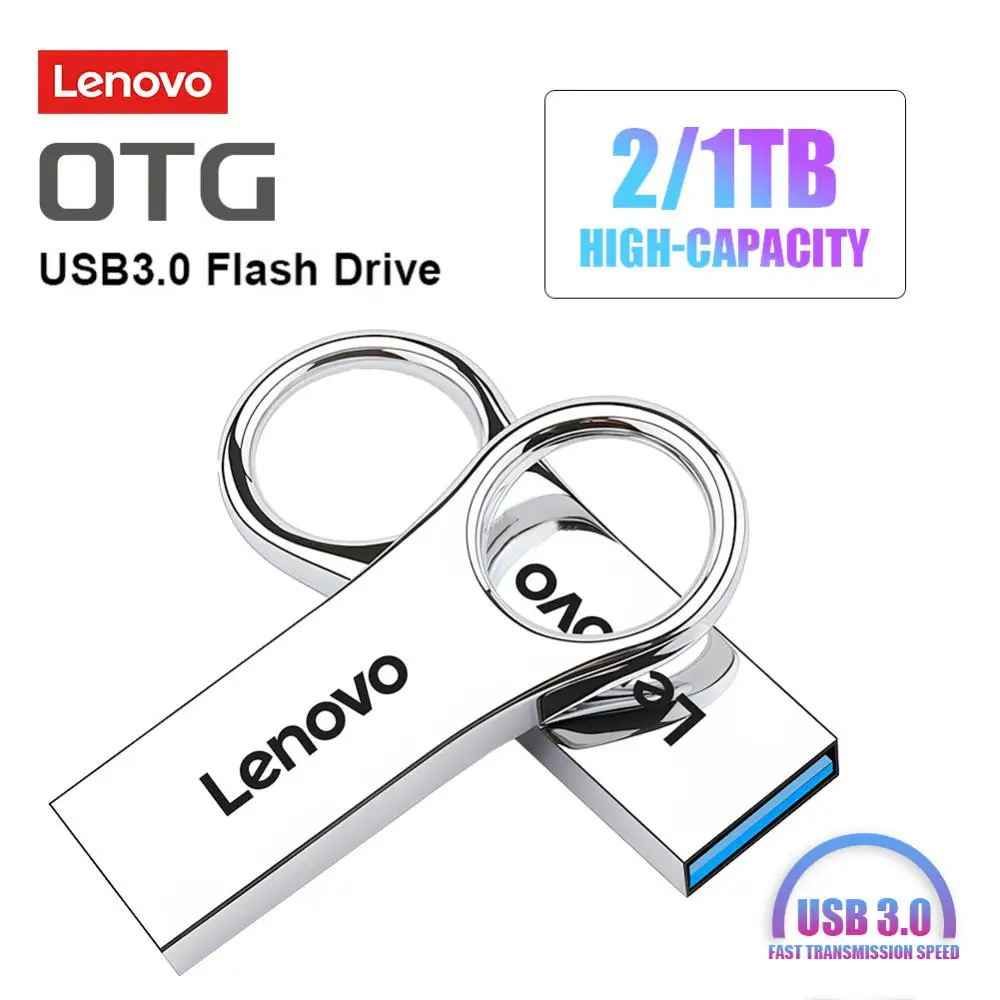 Lenovo Pen Drive Ad Alta Velocità 128Gb 256Gb Usb 3.0 Usb Memory Stick Metal Cle Usb Stick 2Tb Memoria Usb Flash Drive Regalo Pendrive