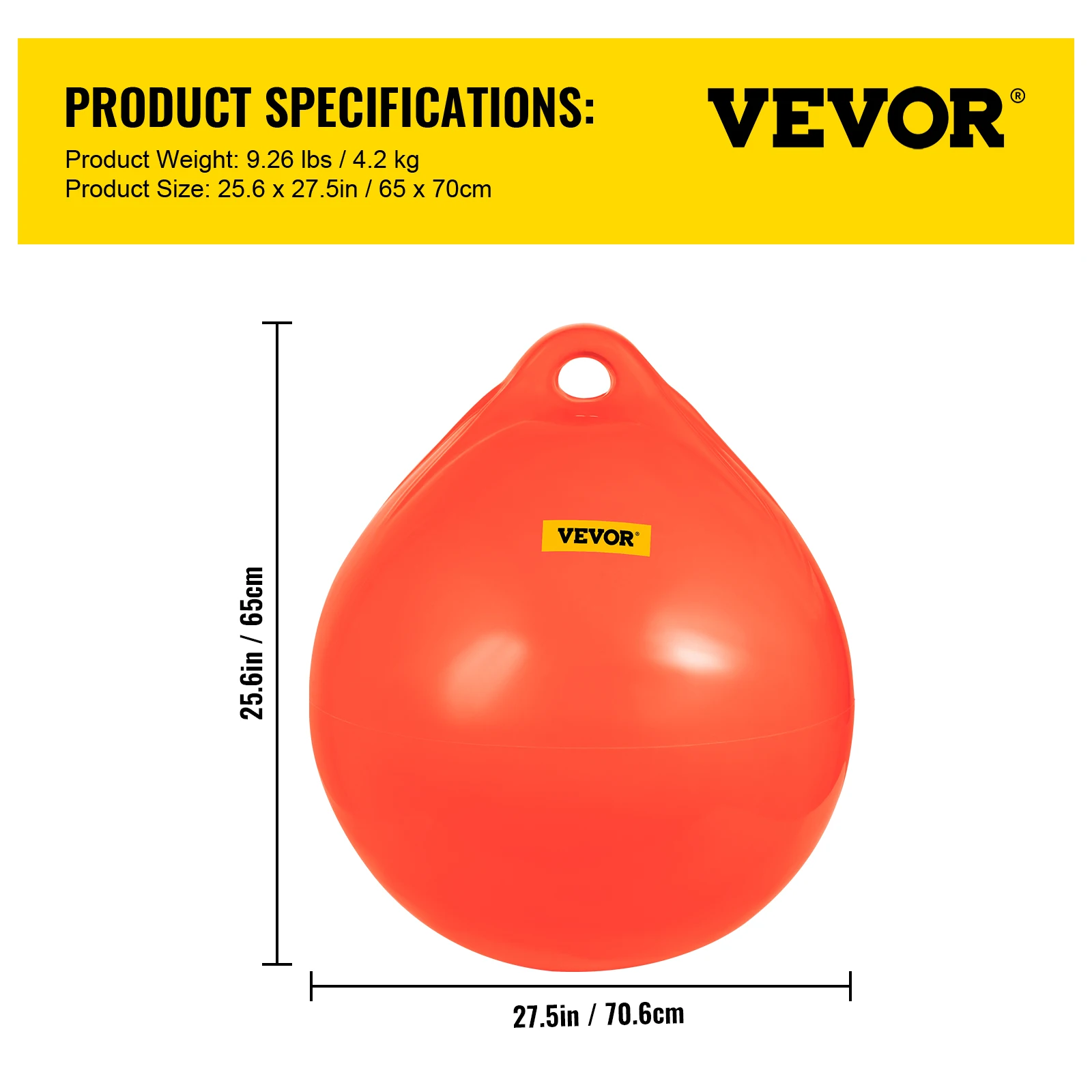 Vevor Boat Buoy Balls 15-27 Diameter Inflatable Heavy-duty Marine-grade  Vinyl Marker Buoys Anchoring Rafting Marking Fishing - Boat Anchor -  AliExpress