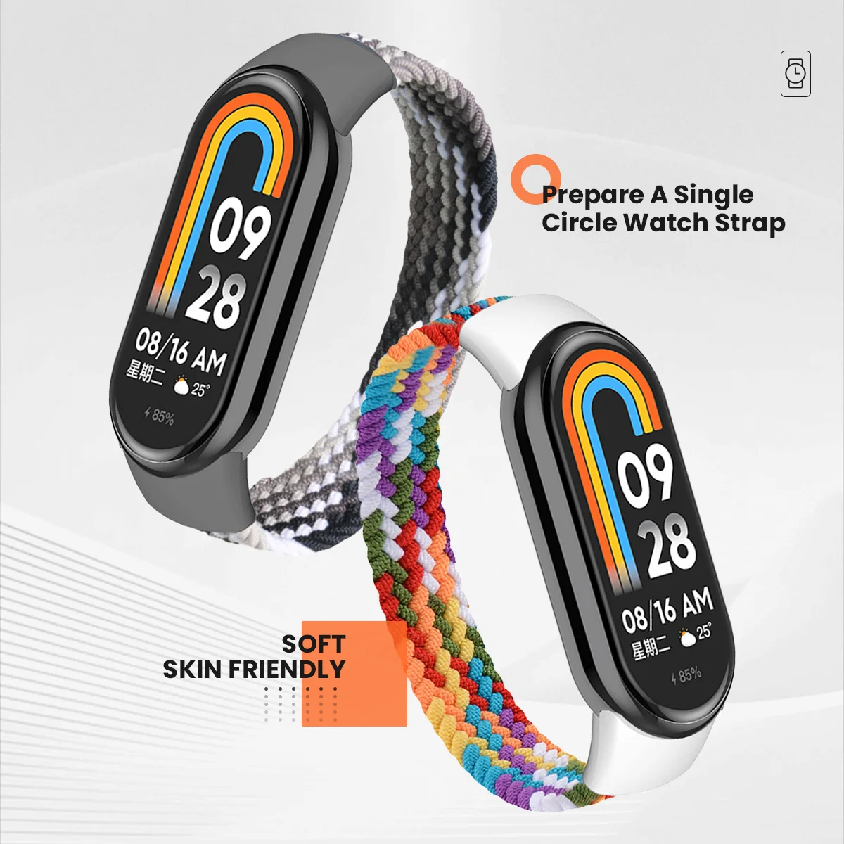 Braided Solo Loop Elastic Nylon Watchband - Premium Replacement Strap Bracelet