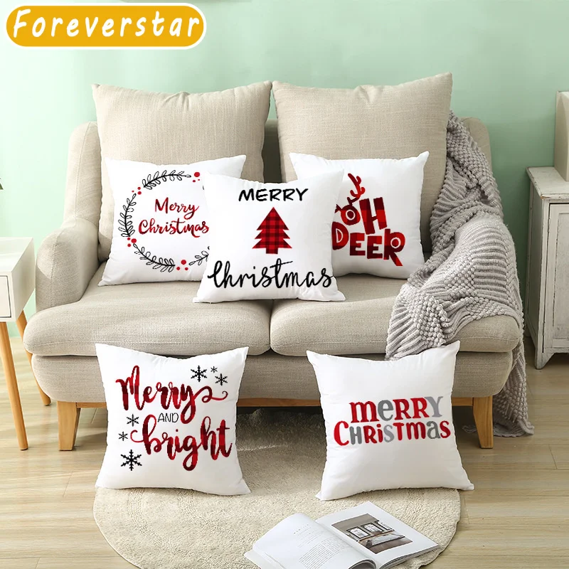 

Christmas Cushion Cover Pillow Case Merry Christmas Decorations For Home Xmas Ornaments New Year Gifts 2023 Navidad Funda Cojín