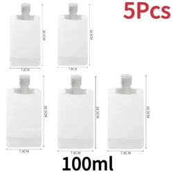 Travel - Friendly Refillable Cosmetic and Shampoo Bags - 30/50/100ml (5pcs 100ml)
