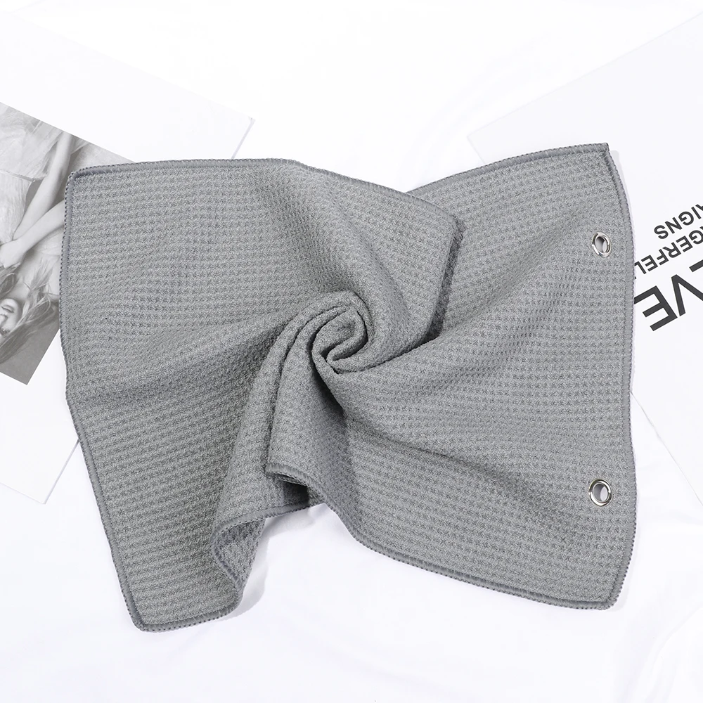 Microfiber Cotton Golf Towel With Carabiner Hook Cleans Clubs Golf Towel Balls Hands Cleaning Towels 30*50cm 6