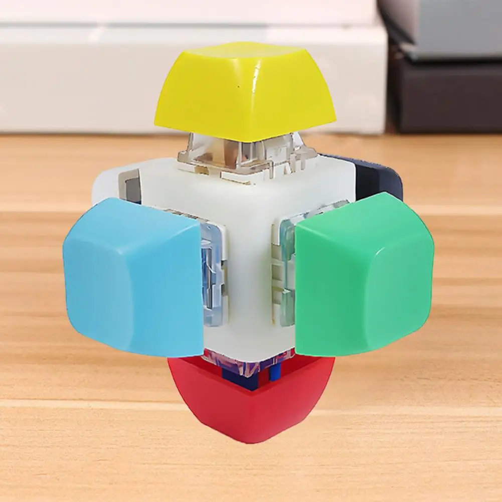 Adults Stress Relief Toy Mechanical Keyboard Keycap Fidget Toy with Lanyard for Stress Relief Portable Clicking for Kids