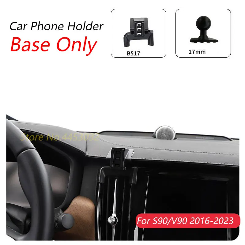 

Автомобильный держатель для телефона для Volvo S90 V90 2016 2023 2022 специальный фиксированный кронштейн 17 мм не блокирующий воздуховыпускной клапан аксессуары для интерьера