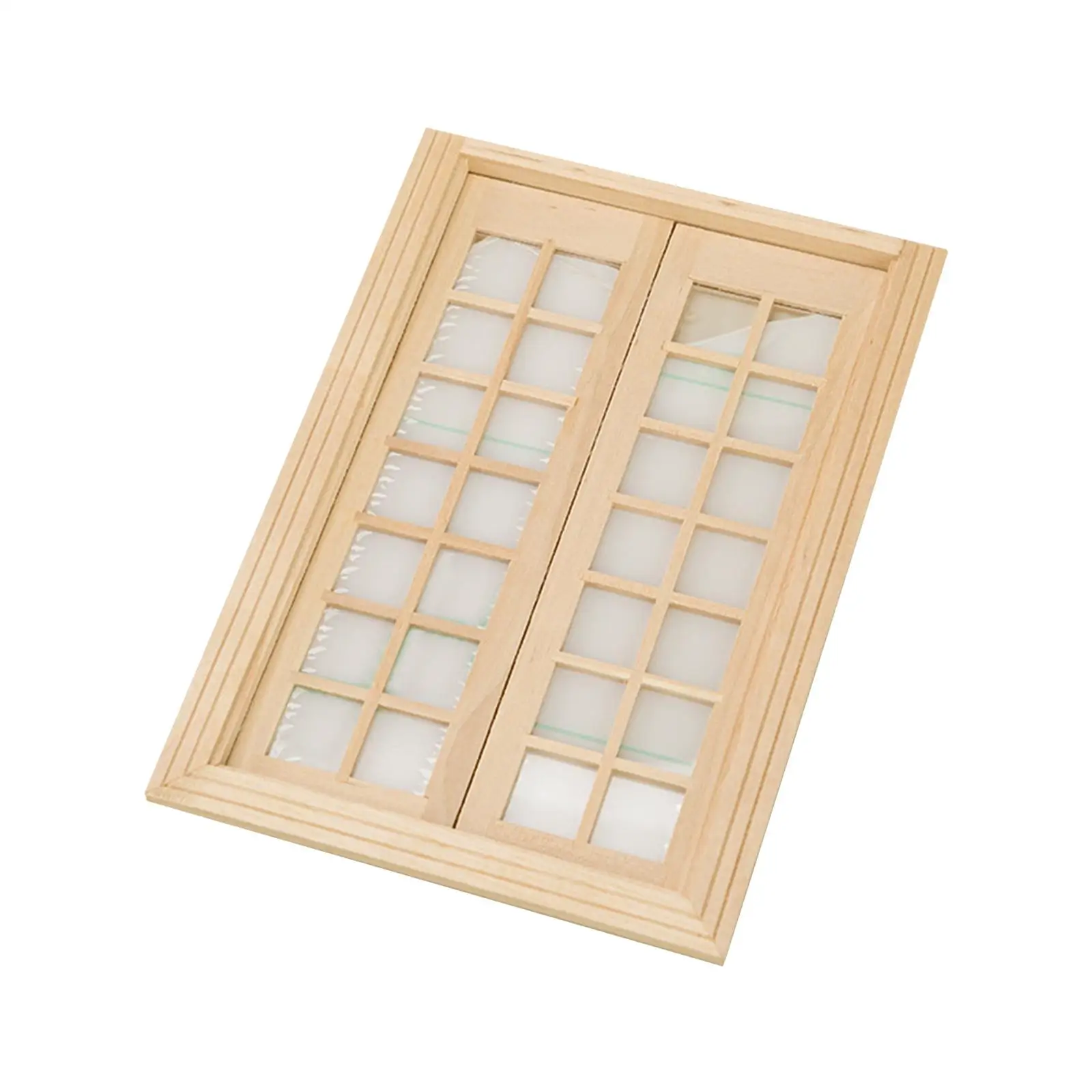 

Doll Wooden Small Window High Simulation Model Ornament Dollhouse Decoration Accessories 1/12 Dollhouse Window for Living Room