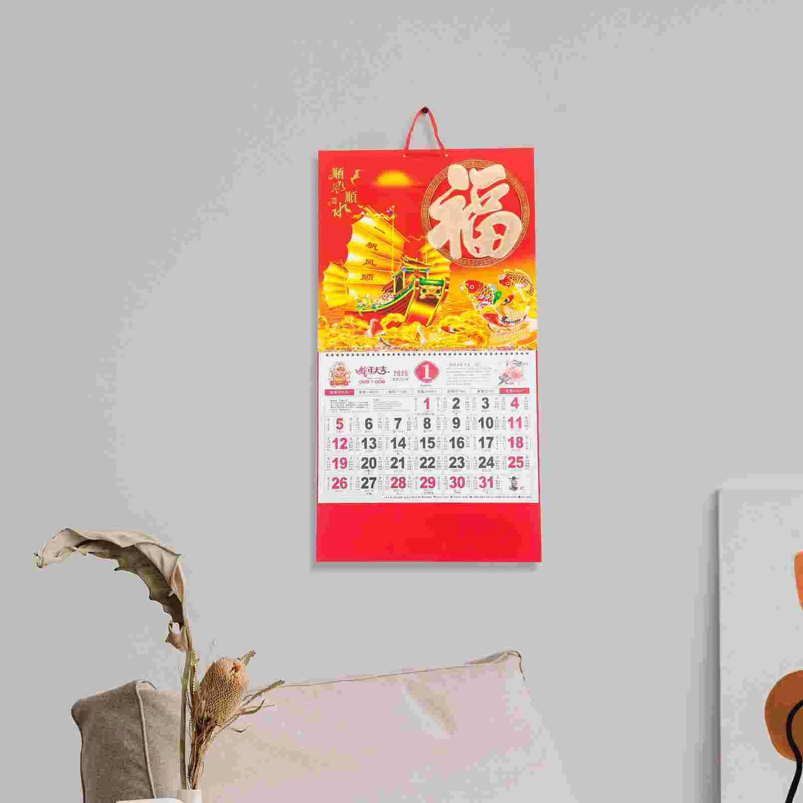 Desk Calendar Wall Calendar Paper Wall Calendar Christmas Advent Calendar Habit Tracker Calendar Dry Erase Calendar for Chinese Style Schedule