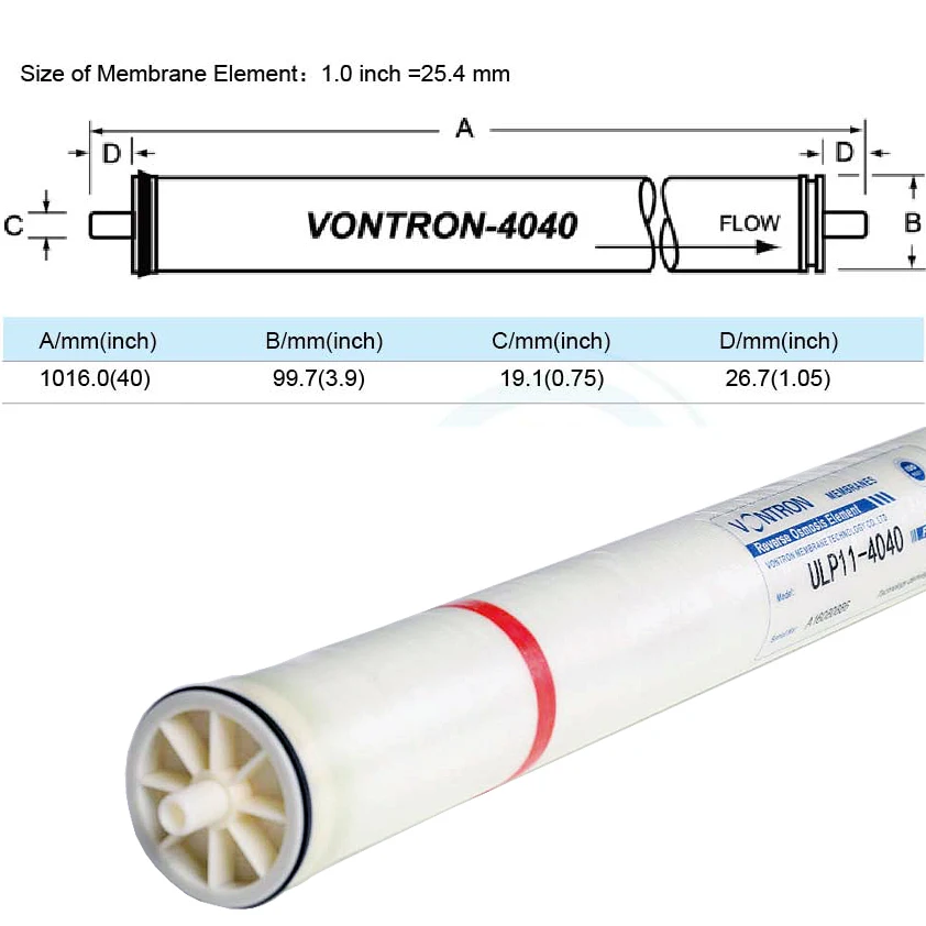 2700gpd Reverse Osmosis Membrane ULP11-4040 RO Membrane Element for Water Filter