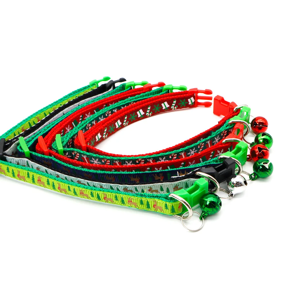 Collier De Noël Chien Chat - Rouge Et Vert Avec Pompons, élastique Réglable Pour Petits Et Moyens Animaux - 11