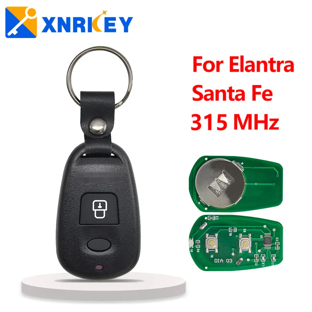 

XNRKEY, 2-кнопочный телефон, 315 МГц, для Hyundai Elantra Santa Fe поездка 2000-2006, сменный Автомобильный ключ FCC: Φ