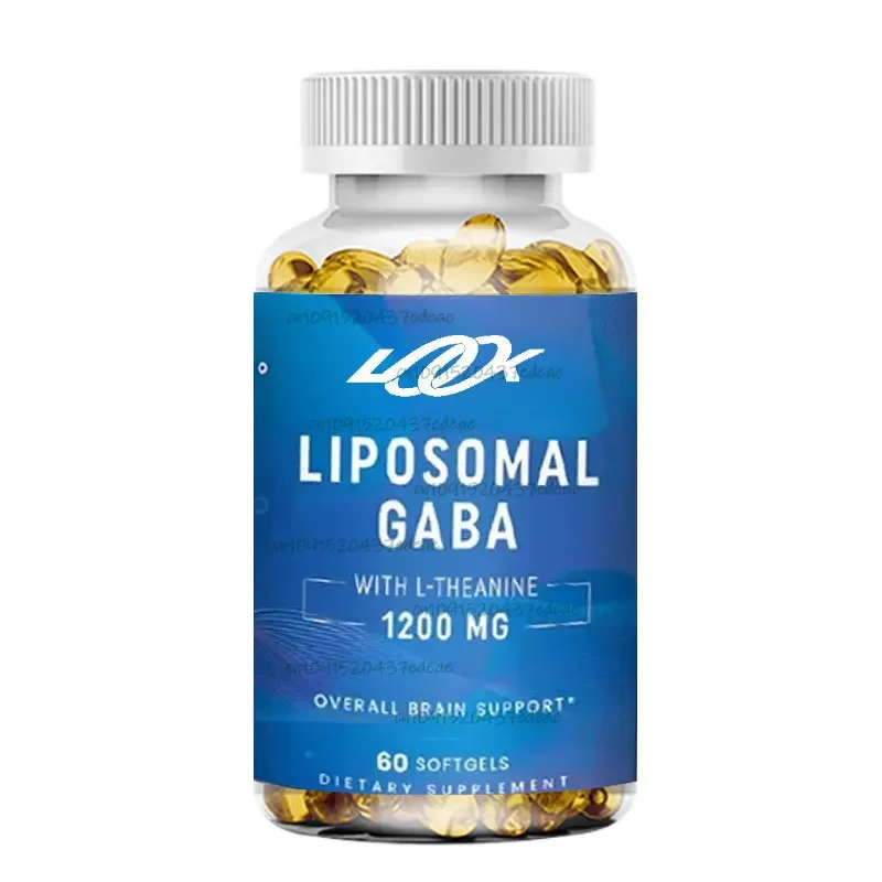 GABA Contains High Concentration Theanine Supplement 1200mg High Bioavailability Liposome Adult 60 Capsules