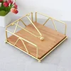 Flat Napkin Holder Metal Kitchen Napkin Holder With Weighted Tension Arm Rustic Tissue Paper Dispenser For Countertop Table 5