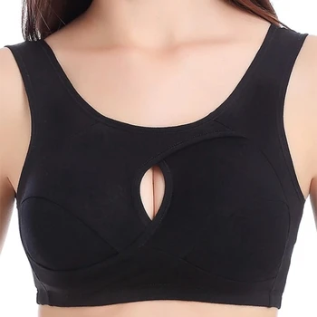 Breathable Cotton Bra No Rims Seamless Women's Underwear With breast pads Gathers Bralette Comfortable Sleeping Brassiere 1