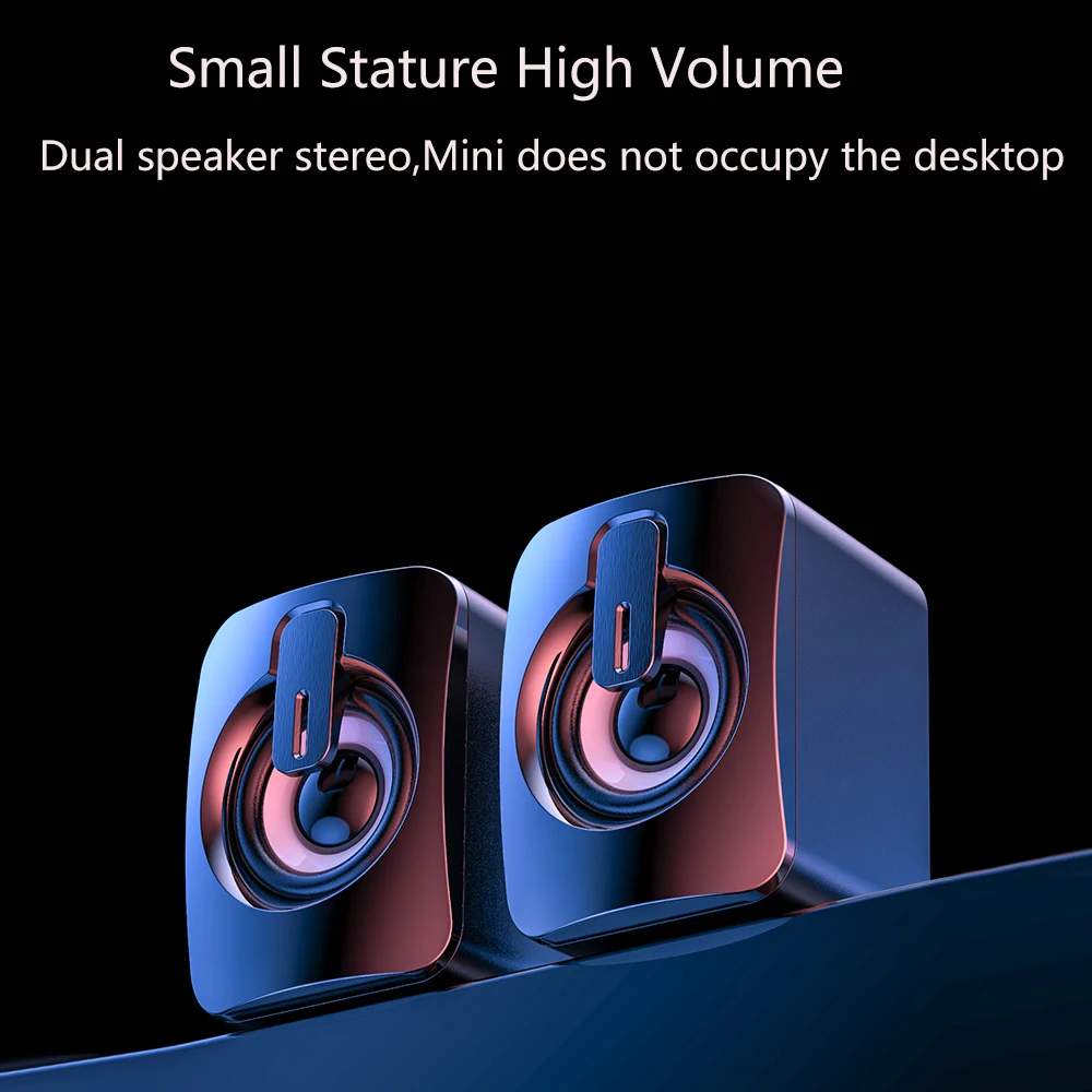 Computer Speakers bluetooth speaker computer speakers PC Sound Box HIFI Stereo Microphone USB Wired With LED Light For Desktop Computer