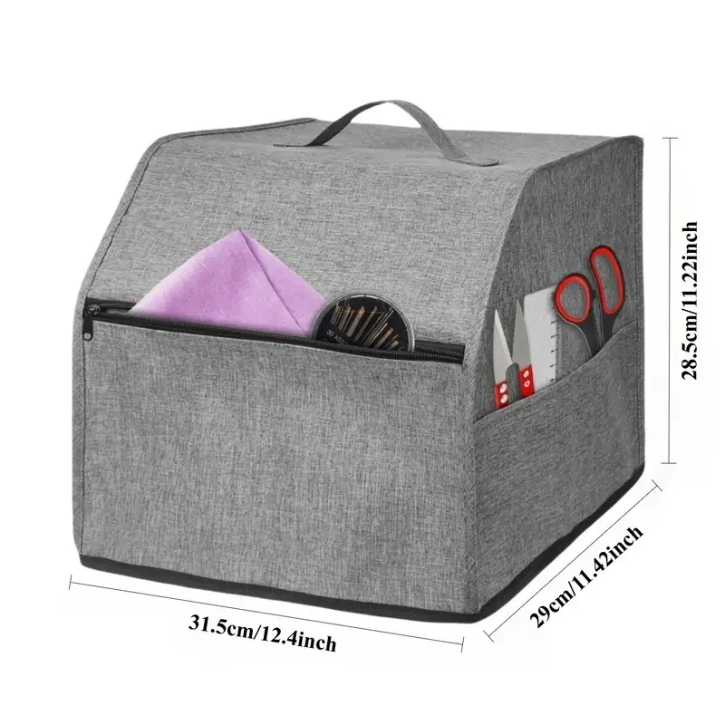 Premium Oxford Cloth Sewing Machine Dust Cover with Accessories Pouch
