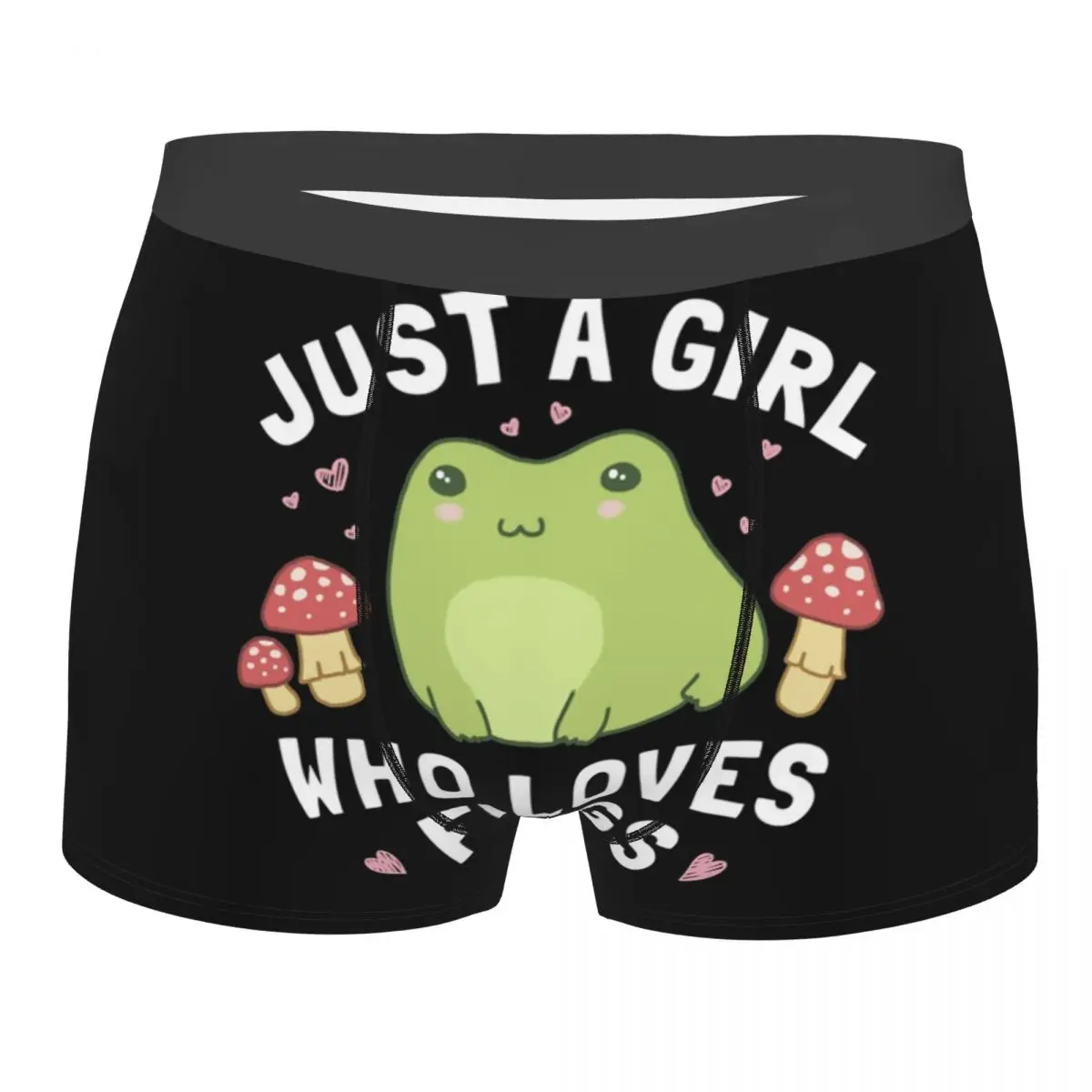 

Custom Just A Girl Who Loves Frogs Kawaii Anime Cottagecore Aesthetic Frog Underwear Men Breathbale Boxer Briefs