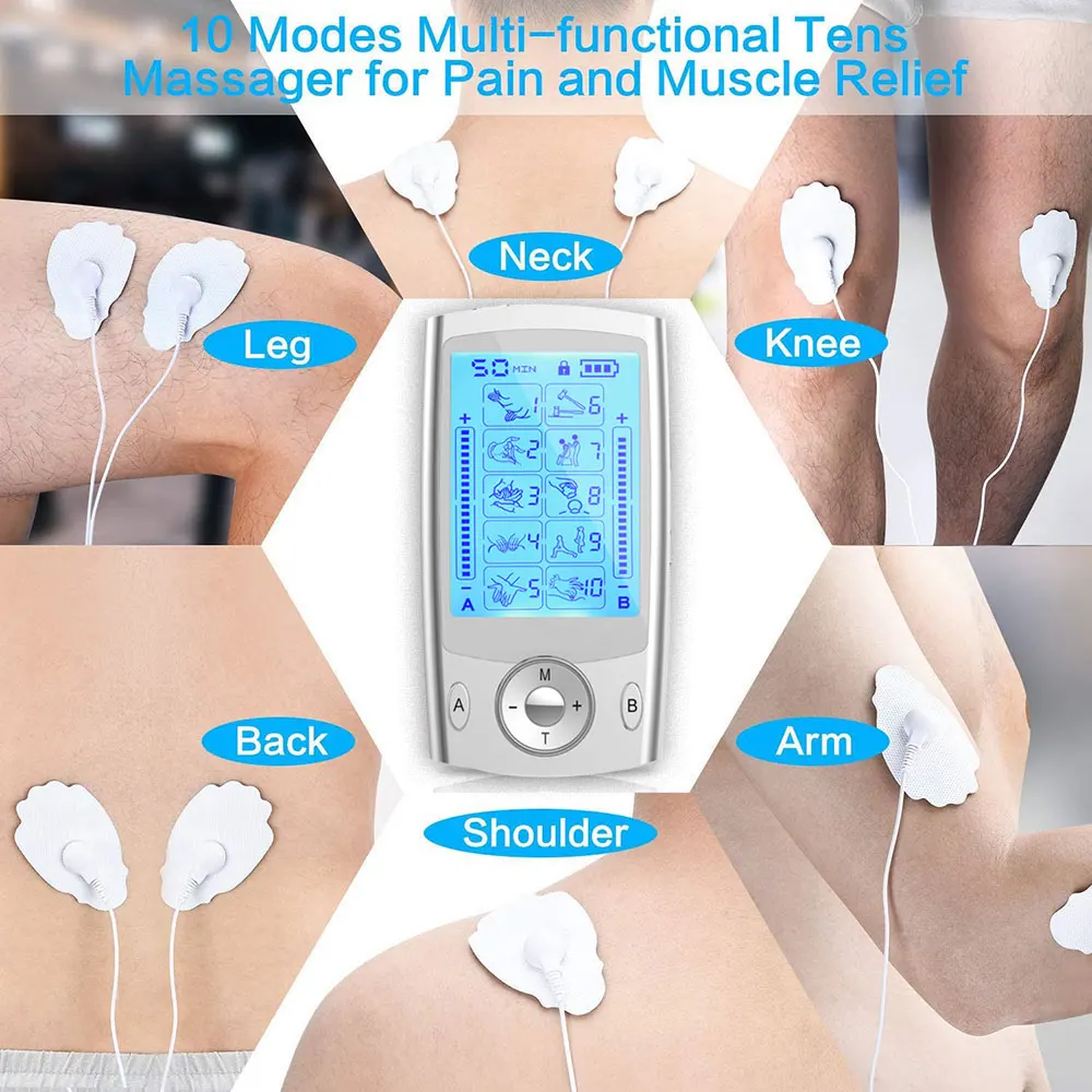 10-Mode Electric EMS Physiotherapy apparatus Tens Muscle Stimulator Acupuncture Body Massage Digital Therapy Fast Dropship 4