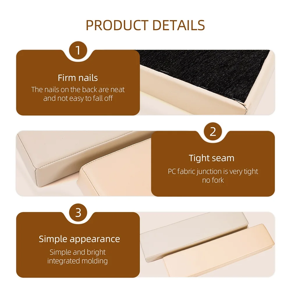 50cm Extended Hand Pillow Cuboid Manicure Hand Rests Holder Wrist Rests Nail Cushion Foot Support Pedicure Stand Footrest Pillow