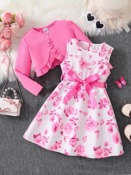 Girls Pink Floral Set 1