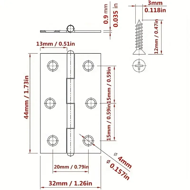 Stainless Steel Hinges Door Hinges 4/8pcs/set