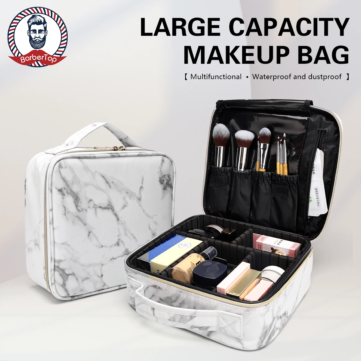 White Make Up bag Hair Scissor Salon Tool Bag Black Hairdressing Tools Large Capacity Storage Box Portable Hard Suitcase