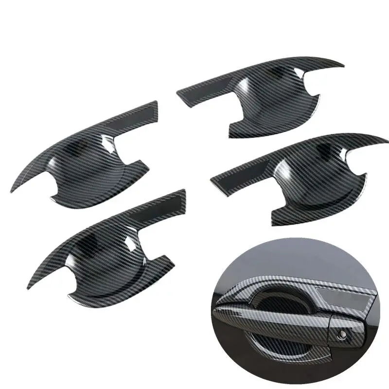 

Carbon Fiber Chrome Car Door Handle Cover Stickers For Nissan X-Trail Rogue T33 2021 2022 XTrail X Trail Styling Accessories