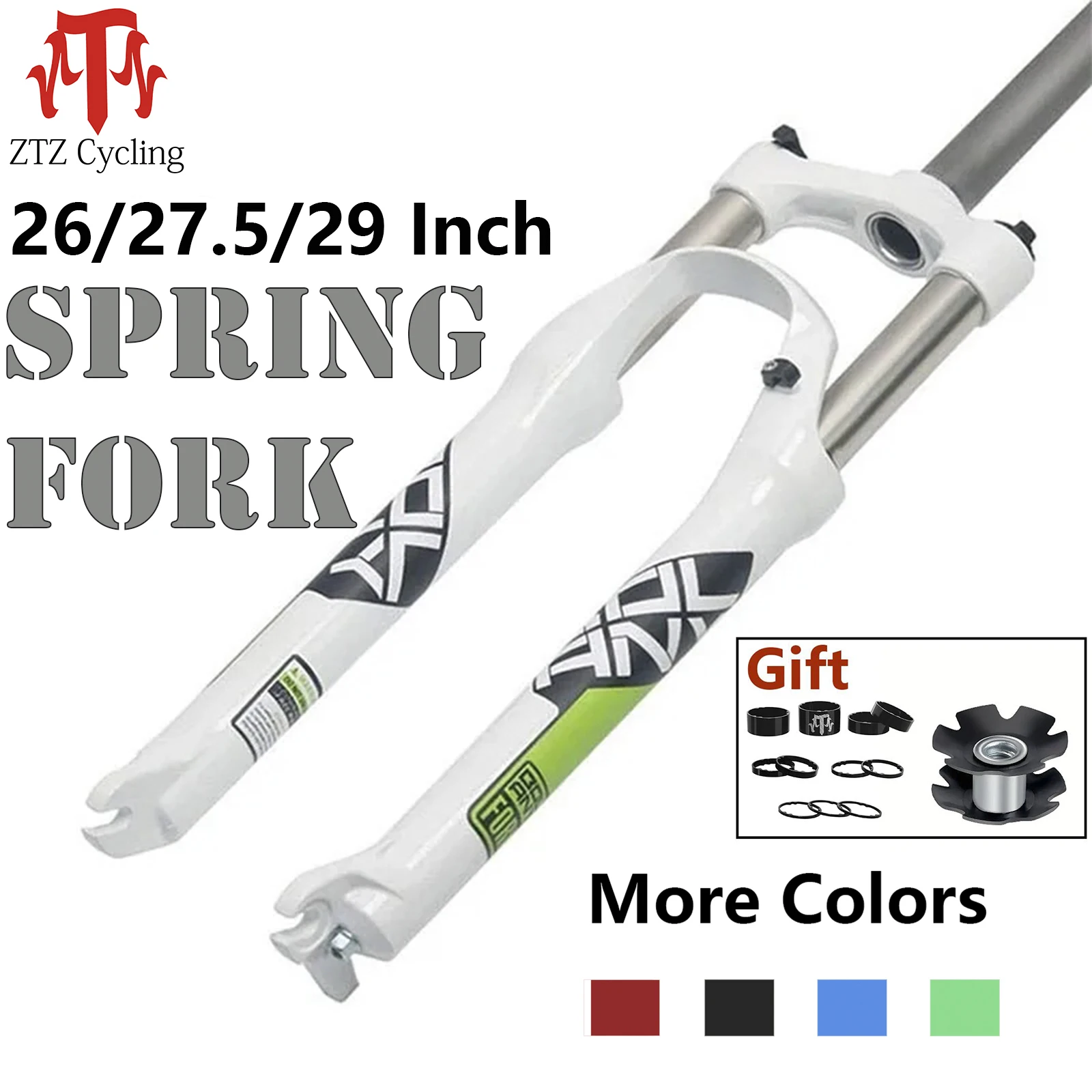 

ZTZ 26 27.5 29 Inch Mountain Bike Suspension Fork High Carbon Steel Downhill Fork MTB Air Fork Stroke 100mm