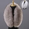 Large Faux Fur Collar Fashion Fluffy Trim Strip Winter Warm Plush Fake Collar Scarf For Parkas Down Coat DecorShawl Wrap Scarves 2