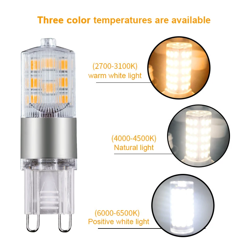 5-20pcs new product LED Mini G9 Corn Light AC220V 3W super bright non-strobe warm white light can replace 20W 50W halogen lamp