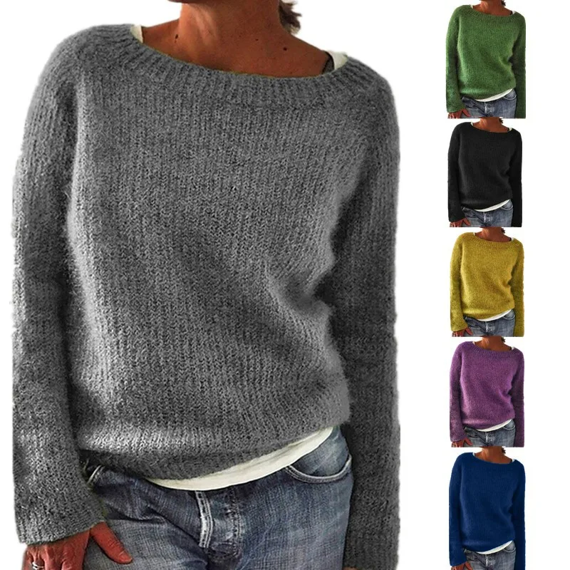 Casual Loose Sweater For Woman Winter Trend Women's Long Sleeve Knitting Sweater Knitwear Pullovers Vintage Female Tops Clothes