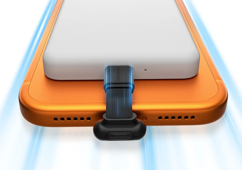 Hagibis USB-C Right-Angle Short Cable 60W