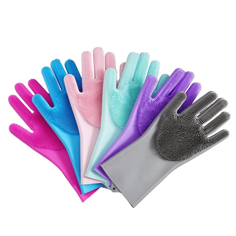 Pet Grooming Cleaning Gloves Silicone Glove Pet Hair Deshedding Brush Comb Dog Cat Bathing Shampoo Glove Massage Cleaning Brush