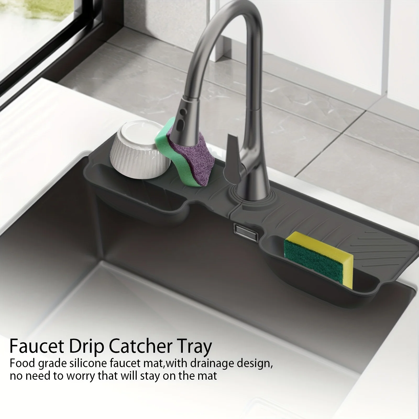 Kitchen Faucet Absorbent Mat Sink Splash Guard Silicone Drainage Drying Pads Countertop Protection Kitchen Accessories Hot Sales 4