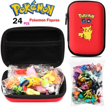 24pcs 1 Bag Pokemon Figures Toy Set 2-3cm Bulk Anime Mini Doll Lot Pikachu Figurine Small Pocket Monster Birthday Gift