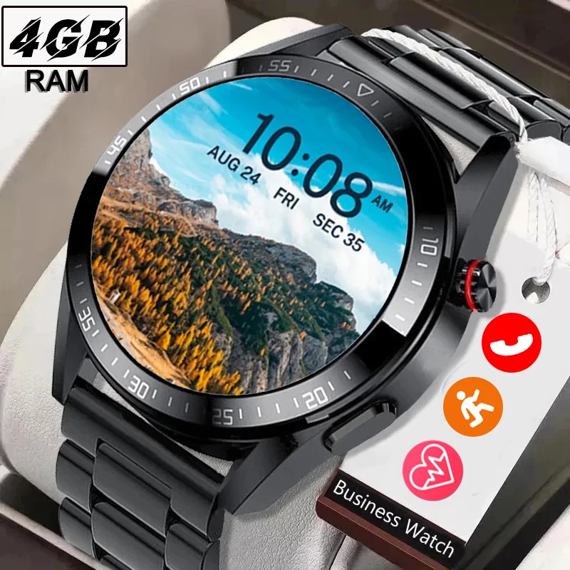 

2023 AMOLED Screen Smart Watch For Men Always Display 466*466 4G Memory Bluetooth Call Local Music Smartwatch Man Sports Watch
