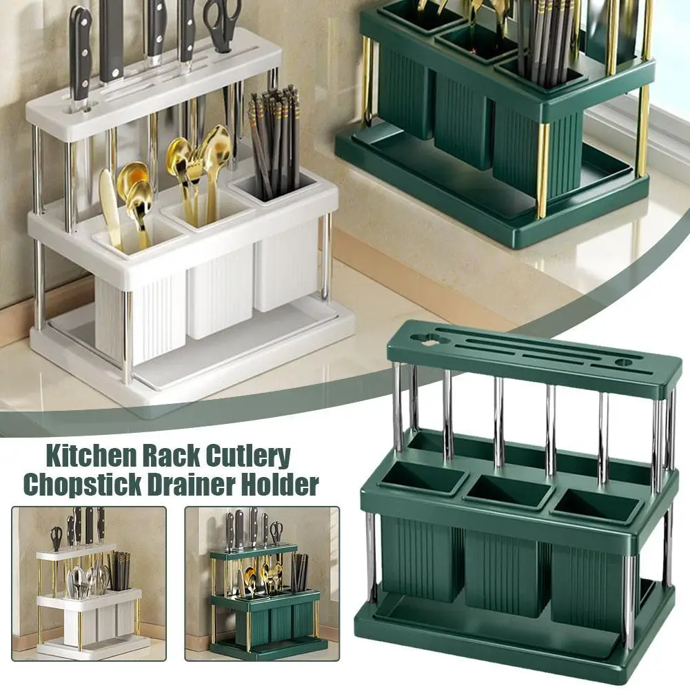

Kitchen Rack Cutlery Chopstick Drainer Holder Spoon Fork Storage Rack Utensils Organizer Kitchen Countertop Box Rack