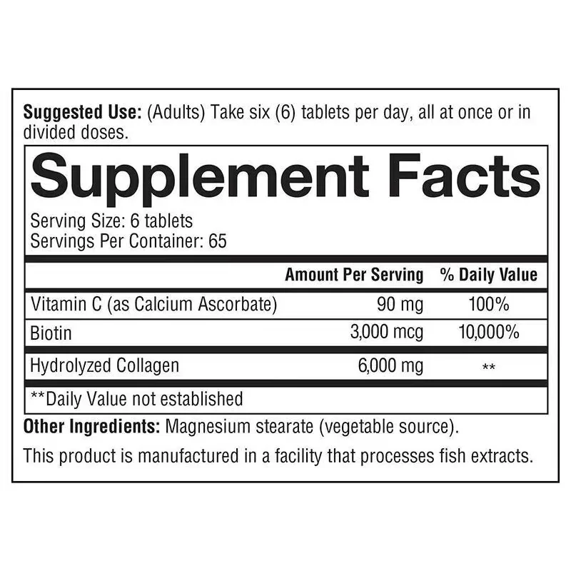 Youtheory Collagen Tablets 18 types of amino acids 390 capsules