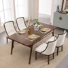 Modern Farmhouse Dining Chairs Set of 6 Upholstered Dining Room Chairs with Curved High Back for Kitchen Restaurant Cafe Home 2