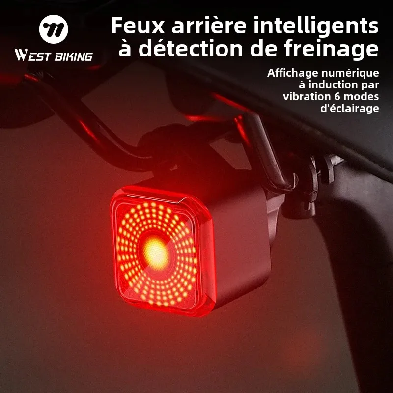 WEST BIKING-enquêter arrière pour vélo de route et VTT, étanche, charge LED, lumière iodée, accessoires de cyclisme, lP55 - AliExpress 18
