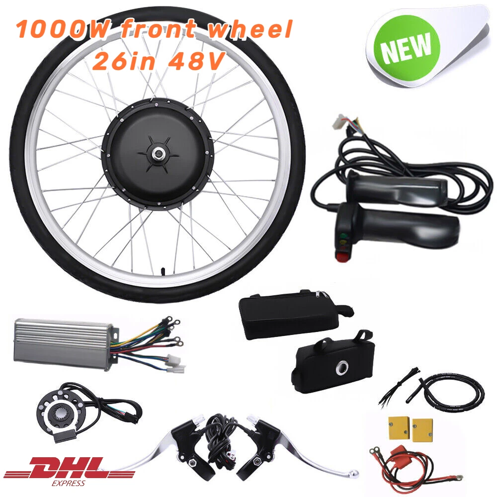 36V 250W /48V 1000W Front Wheel Electric Bicycle Conversion Kit E-Bike Cycling Motor 26"  Front Wheel Cycling Motor