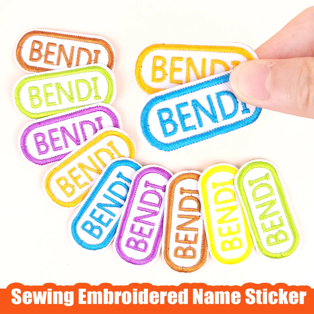 Customized Kindergarten Baby Name Patch Embroidered Names Stickers Waterproof Sewing Labels Washable Tag For Children Clothes Ha