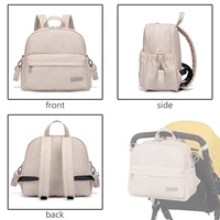 Soboba élégant sac à dos à couches pour femmes solide mode imperméable grande capacité multi-fonctionnel sac à langer avec 2 sangles 2