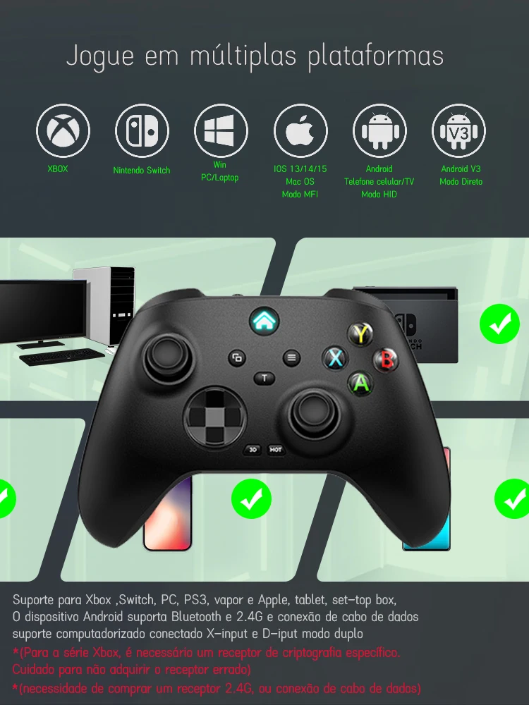 USB Video Game Joystick com Choque Duplo, Controle de 2 Jogadores,  Joystick, Jogo De Vídeo, PS4, PC, Notebook, Mac - AliExpress