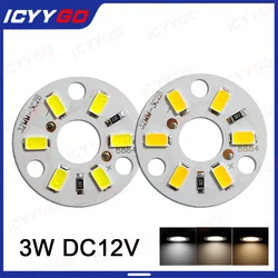 10PCS 3W Low Voltage DC12V Light Panel 5730 LED Chip White Light Suitable For DIY Round Light Bulb Conversion Light Source Board