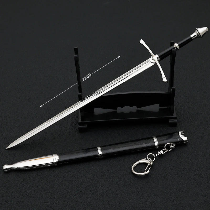 22CM (8.66 インチ) アラゴルン周辺 [ストライダーの剣] 模型玩具、鞘
