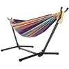 Double Hammock with Stand Two Person Hammock Adjustable with Space Saving Steel Hammock Stand Includes Portable Carrying Case 1