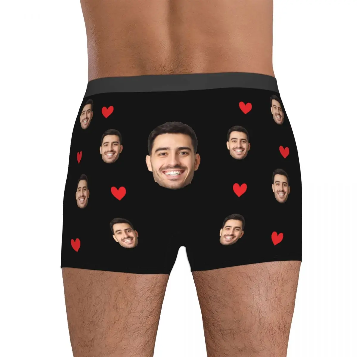 Uomini regalo personalizzato viso Boxer regalo di san valentino foto personalizzata intimo Design compleanno Boxer slip per fidanzato marito